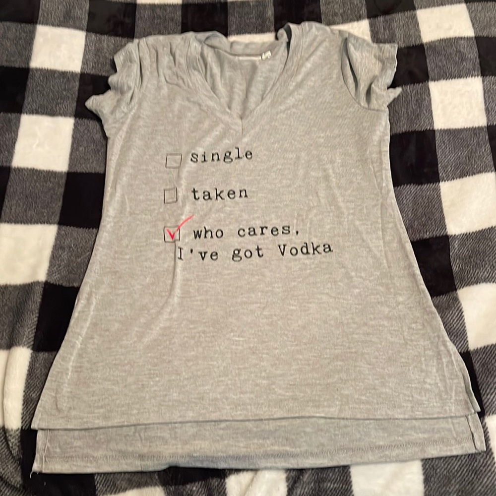 Funny Vodka Graphic V-Neck